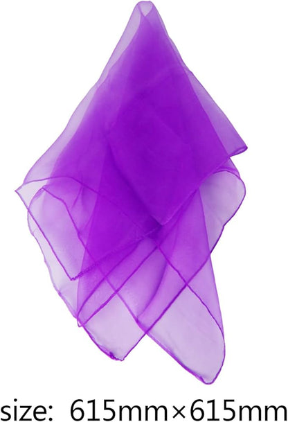 Larcele 12 Pieces Juggling Dance Scarf for Performance Prop Accessory 24 x 24 inches WDSJ-02