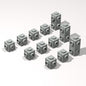 Classic Building Brick Bulk, 1x1 with Studs on 2 Sides Adjacent 120 Piece, Compatible with Lego Parts and Pieces: (Color:Light Gray)