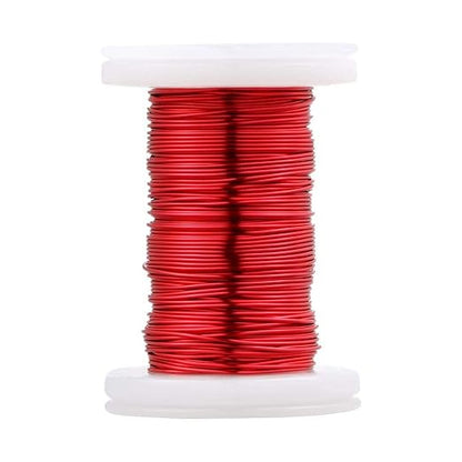 BNTECHGO 24 AWG Magnet Wire - Enameled Copper Wire - Enameled Magnet Winding Wire - 2 oz - 0.0197" Diameter 1 Spool Coil Red Temperature Rating 155℃ Widely Used for Transformers Inductors