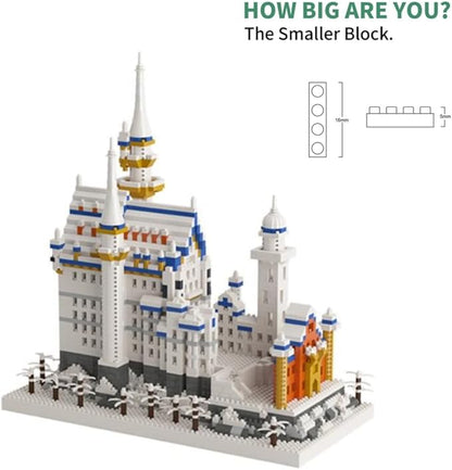 Famous Architecture Model,Micro Blocks Building Sets,Germany Swan Stone Castle, 2790 PCS Mini Bricks Building Blocks, Gift for Adults and Teens