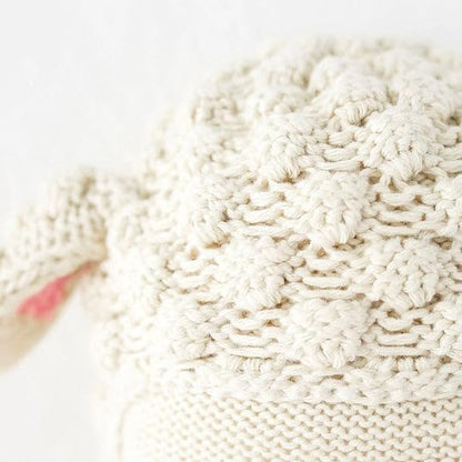 cuddle + kind Avery The Lamb Little 13" Hand-Knit Doll – 1 Doll = 10 Meals, Fair Trade, Heirloom Quality, Handcrafted in Peru, 100% Cotton Yarn