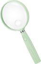 Feosky Handheld Reading Magnifier, 10X 30X Magnifier, 75mm Shatterproof Lens, Non-Slip Handle for Adults Close Work, Seniors Reading and Kids Nature Exploration, Hobby Observation (Green)