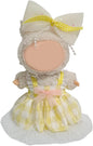 Doll Outfit Clothes Set for 17cm Dolls, Premium Fashion Princess Dress Jumpsuit for Dolls Accessories (NO Doll) (Yellow Bow and Dress)