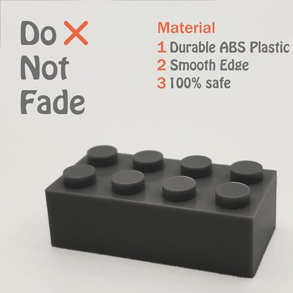 200 Piece Classic Building Bricks, 2x4 Bulk Bricks STEM Creative Building Toys, Dark Grey(Samll Bricks, 1.25x0.62x0.47 in)