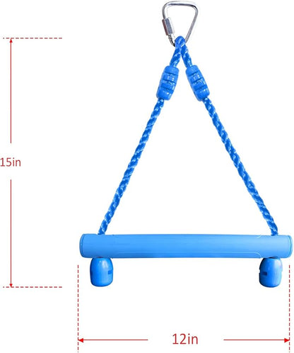 Rainbow Craft 3-Pack Kids Ninja Monkey Bars - Trapeze Swing Bars for Ninja Obstacle Course Attachments - 3pc of Blue, Red & Green Color