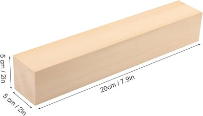 10 Pack Basswood Carving Blocks, 8x2x2 Inches Basswood Blocks for Beginner to Advanced Carvers, Ideal for DIY Projects and Gifts, Soft and Smooth, Easy Whittling and Carving,by GNIEMCKIN