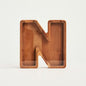Personalized Wooden Piggy Bank – Custom Letter N Coin Bank in Beech Wood with Clear Acrylic Front, Engraved Name Option, Money Saving Box for Kids and Adults