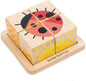 Tender Leaf Toys - Baby Blocks - 5 Pieces My First Wooden Jigsaw Puzzle with Storage Tray for Toddlers 18M+