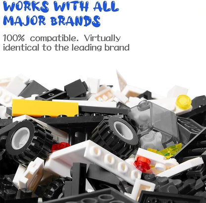 Liberty Imports 825pc Military Aircraft Carrier Fleet Construction Bricks Toy - 8-in-1 Naval Battleship Models with Navy Vehicles, Jets & More - Compatible with Major Brands - Storage Case Included