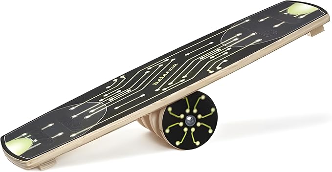 Carrom Balance Board – Balancing Board for Skateboard, Hockey, Snowboard & Surf Training – Balance Exercise Equipment (300-pound weight limit)