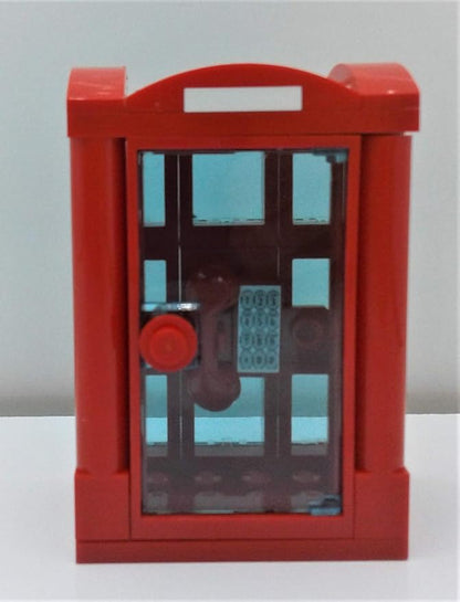 Building Bricks British London Souvenir Red Telephone Booth Toy for Kids Compatible with All Major Brands Best Birthday Gifts Toys Boys Girls Ages 4+