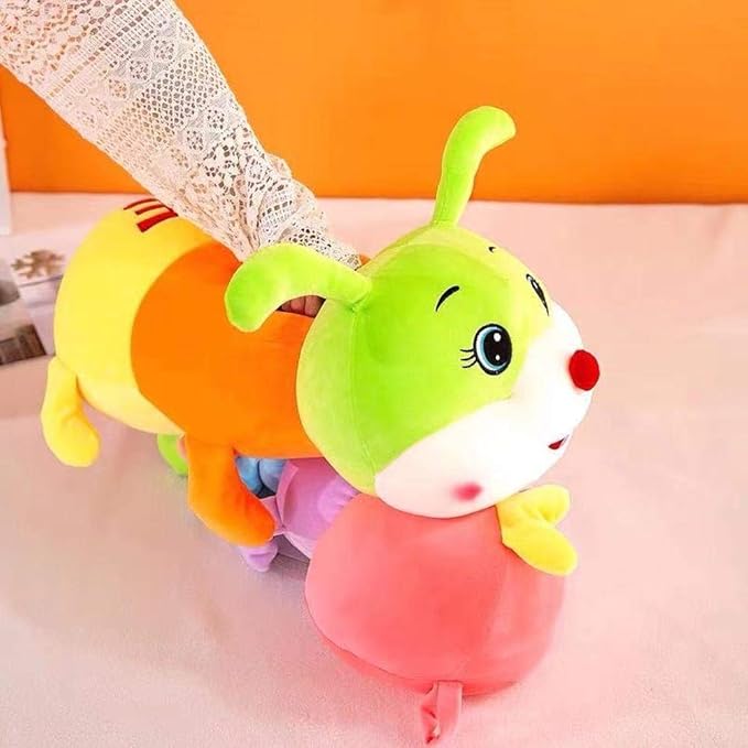 Multicolor Caterpillar Stuffed Animal Big Hugging Pillow Cute Plush Soft Pillow Doll,Giant Plush Toy,Gifts for Girl Boy Babies Birthday (51.8inch/130cm)