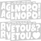 Bemeol Bulletin Board Letters 216 Pcs 2.5 Inch Alphabet Letter Stickers Self-Adhesive Letters for Poster Board Classroom Crafts Home Decor(White)