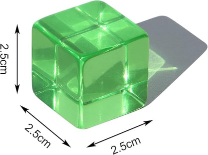 Candywood Rainbow Acrylic Gem Cubes Blocks Children Educational Sensory Training Crystal Toys Baby Learn Color Light Shadow Stacking Toys (10-Pcs)