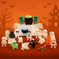 Mini 3D Printed Figurines Set for Halloween Decorations, Articulated, Flexible, and Exquisitely, Skeleton, Zombie, Alien