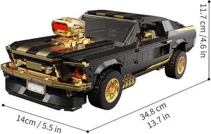 1:10 MOC Sports GTRS Car Building Blocks Toys Boys or Adults Kits， Building Set Raceing Car Model,Cars for Boys Age 14，(1680 Pieces)