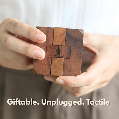 Hidden Passage Wooden 3D Mechanical Puzzle for Adults – Brain Teaser Game | Desk Toy | Handmade Interlocking Wood Puzzle | Mind Teaser Logic Challenge Toy by SiamMandalay