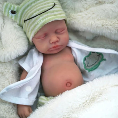 12" Silicone Full Body Reborn Baby Doll Realistic Newborn Doll Lifelike Closed Eyes Sleeping Baby Girl The Look Real Doll Stress Relief with Clothes Accessories