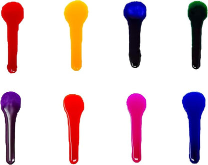 milo Liquid Watercolor Paint Set of 8 Colors | 4 oz Bottles | Washable, Safe and Non-Toxic | Made in USA | Art & Craft Paints for Kids, School Supplies Painting Set for Children | Easy to Pour Fluid Bottles