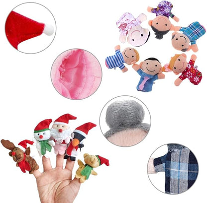 Sealive Family Finger Puppets for Toddlers 1-3 - Interactive Educational Animal Finger Puppets for Storytime, Playtime, and Learning - Safe, Soft Plush