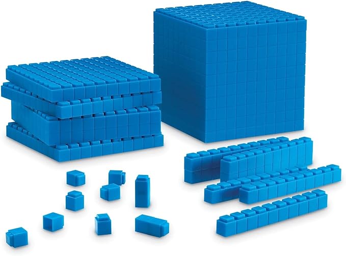 Learning Resources Interlocking Base Ten Starter Set, Early Math, Counting, Connecting Blocks, 141 Piece Set, Ages 6+