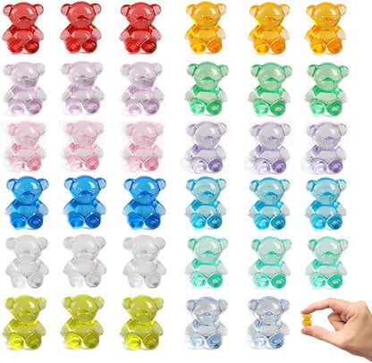 200 Pcs Acrylic Bears Sensory Bin Filler Plastic Bears Figurines Tiny Resin Animals to Hide Bulk Wedding Birthday Party Favors,Cute Table Decors,Gifts,Room Art Crafts,10 Colors