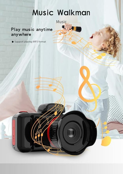 Kids Camera,Kids Digital Camera with Rotating Zoom Lens,1080P HD Digital for Kids with Flash,32GB SD,Christmas Birthday Gifts for Girls Boys 3-12 (Sky Blue, D31)