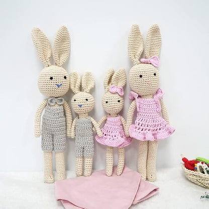 Bunny Family, Bunny Dad Crochet Plushie Doll, Amigurumi Baby/Toddler Doll