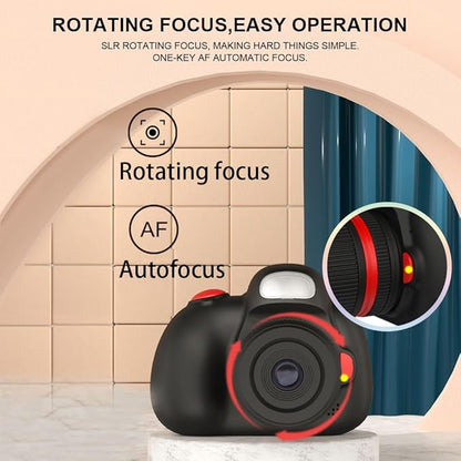 Kids Camera,Kids Digital Camera with Rotating Zoom Lens,1080P HD Digital for Kids with Flash,32GB SD,Christmas Birthday Gifts for Girls Boys 3-12 (Yellow, D6S)