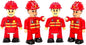 FUNERICA Toy Figures & Playsets - Fireman Action Figures for Kids - Firefighter Figurines - Little People Figures for Play, Fire Trucks, Fire Station Playsets - Mini People Community Helpers (4-Pack)