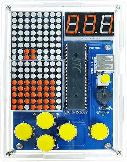 Gikfun Soldering Practice Kit with 4 Retro Games - DIY Electronics Project for STEM Learning, School, Home w/ Acrylic Case EK1987 (Pack of 2)