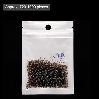 Iridescent Glass Tiny Bubble Beads, 0.4-3mm 10g No Hole Micro Mini Round Mauve Water Droplets Beads - Applications: for Resin Filler, Nail Art, Dollhouse Bath Tub