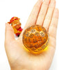 Bescon Translucent Polyhedral Dice 100 Sides Dice, Transparent D100 die, 100 Sided Cube, D100 Game Dice,100-Sided Cube of Amber