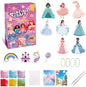 BLXIN Poke-Art Princess Craft Kit, Girls DIY Paper Art Set with Castle & Rainbow Designs, Pretty Princess Game,Creative Educational Activity,Crafts Gifts for Girls Ages 3-8, DIY Activity
