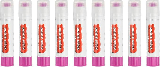 PATIKIL Solid Tempera Paints, 9 Pcs Washable Quick Drying Paint Sticks Paint Pens for Artists Beginners Art Supplies, Pink