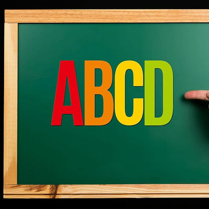 Bemeol 190 Pcs 35 Sheets Bulletin Board Letters for Classroom Large 6 Inch Alphabet Letter Stickers Self Adhesive Letters for Bulletin Board Display Home School(Colorful)