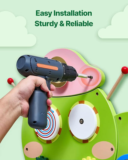 VEVOR Caterpillar Activity Wall Busy Board, 12 Activities Board, Montessori Sensory Panel for Kids 3-12 Years, Sensory Wall Activity Panel, Ideal for Toddler Playroom Nursery Classroom