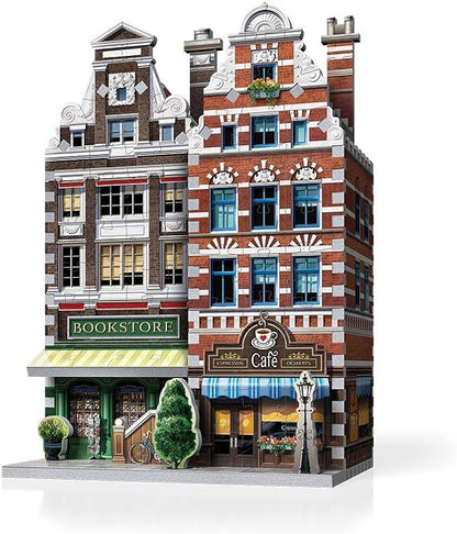 Wrebbit 3D Urbania Collection 3D Puzzle Bundle | Includes Hotel, Cinema, Café and Fire Station | 1165 Pieces Jigsaw Puzzle Pieces Total | Build a Charming and Unique Streetscape of a Small Town