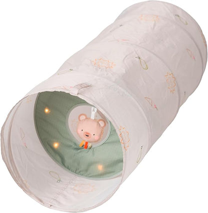 Taf Toys Play Light Tunnel Tent for Toddlers 1-3 - Baby Tunnel with Plush Bear - Engage Senses & Encourage Crawling - Twinkling Lights & Dual Light Modes - Kids Toddler Tunnels Crawl Indoor & Outdoor