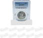 10-Pack Coin Display Stand, PCGS & NGC Slab Holders (White)