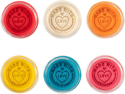 Natural Play Dough Set, Non-Toxic, Super Soft, Long Lasting Playdough, Modeling Dough, Kids Arts & Crafts, Preschool Toys, 6-Pack of 4.5-Ounce Cans
