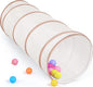 Moncoland Kids Play Tunnel Tent for Toddlers, Pop Up Crawl Tunnel Toy for Baby or Pet with Neutral Color, Collapsible Gift for Boy and Girl Play Tunnel Indoor and Outdoor Game (Beige Tunnel)