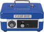 Custom Children’s Cash Box, Metal Piggy Bank Lockbox with Coin Slot, Blue