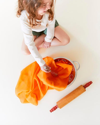 Sarah's Silks Playsilk - 100% Real Silk, Hand Dyed, Bright Colored Play Scarves | Montessori and Waldorf Toys for Dress up, Imaginative, and Pretend Play (35" x 35")