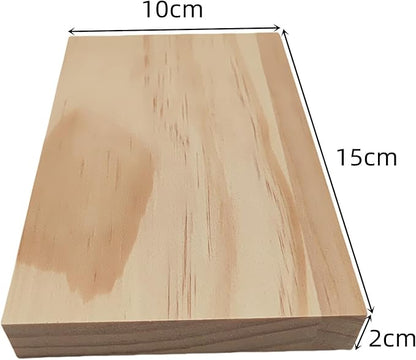 8PCS Rectangle Wood Boards Unfinished Wood Blocks for Crafting, 6x4x0.8in Blank Whittling Wooden Blocks for Wood Carving,Painting & Burning