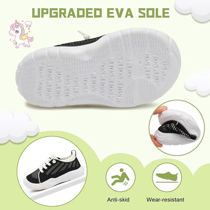JIASUQI Toddler Shoes for Boys Girls Slip on Sneakers Wide Toe Walking Shoes Toddler Sock Shoes