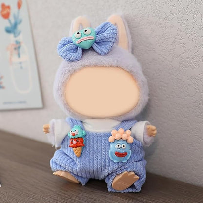 17cm Doll Clothes Set & Outfit - Cuddly Fashion Dresses with Accessories, Luxury Chic Doll Clothing & Plush Pullover Hoodie Doll Clothing DIY ,Just Clothes