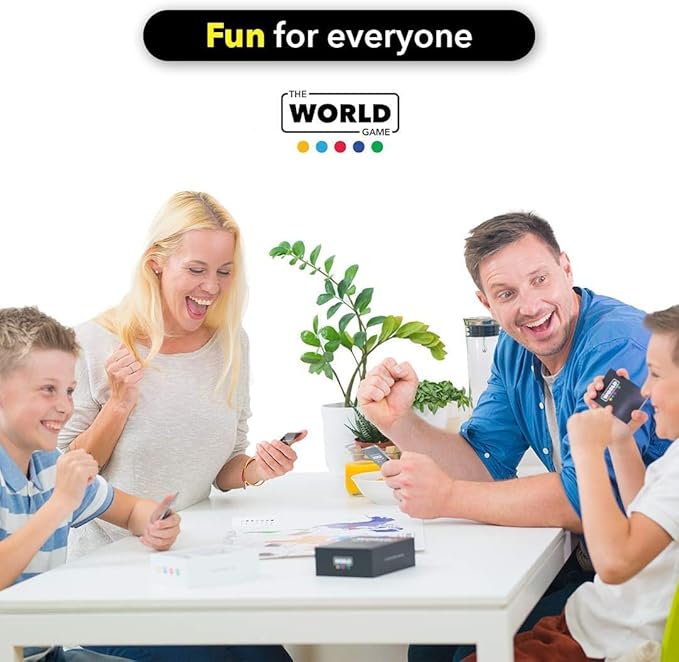 The World Game - Geography Card Game - Educational Games for Kids, Family and Adults - Cool Learning Gift Idea for Teenage Boys & Girls 8-12 with Map
