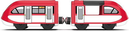 Motorized Locomotive for Wooden Track, Battery Operated Train Toys for Toddlers, Magnetic Set Compatible With Thomas, Brio, Chuggington, Electric for Kids Age 3 and Up