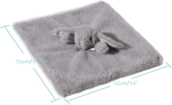 CREVENT Cozy Plush Baby Security Blanket, Loveys for Baby Girls and Boys, Birthday (Unicorn + Bunny)